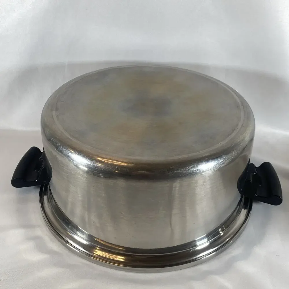 Amway Queen Multi-Ply 18/8 Stainless Steel 6 Qt Stockpot Dome Lid & Egg Poacher